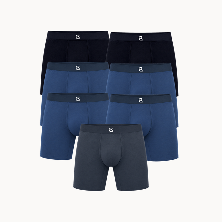 7-Pack Men’s Seamless Anti-Chafe Long Boxer Brief