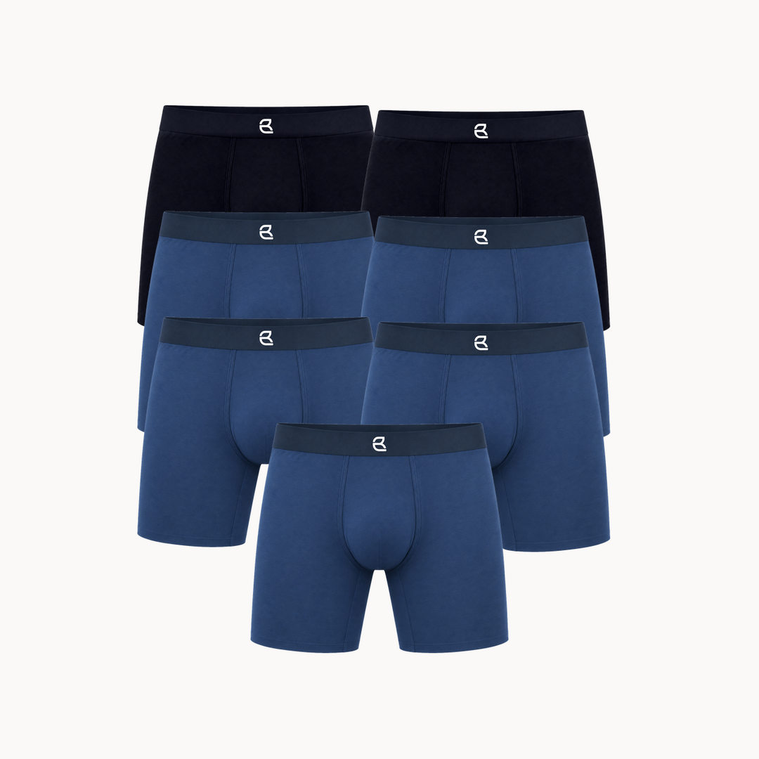 7-Pack Men’s Seamless Anti-Chafe Long Boxer Brief