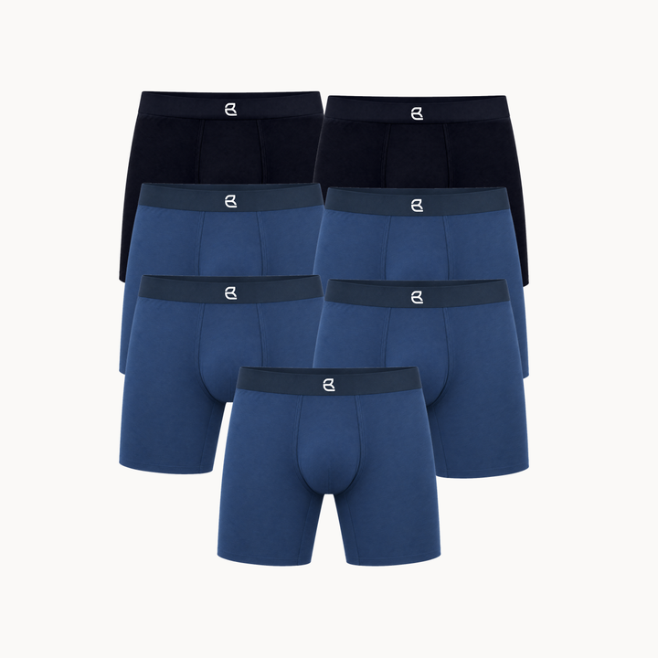 7-Pack Men’s Seamless Anti-Chafe Long Boxer Brief