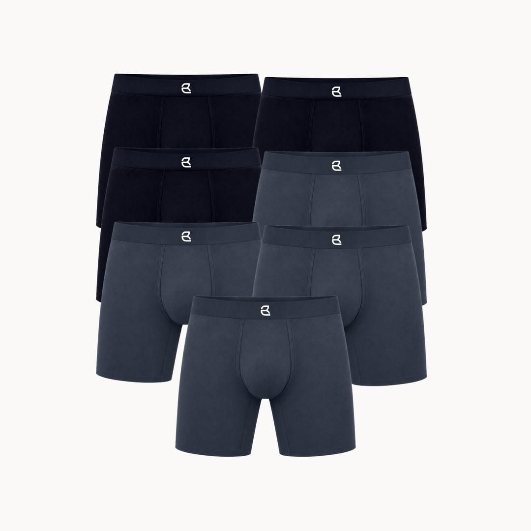7-Pack Men’s Seamless Anti-Chafe Long Boxer Brief