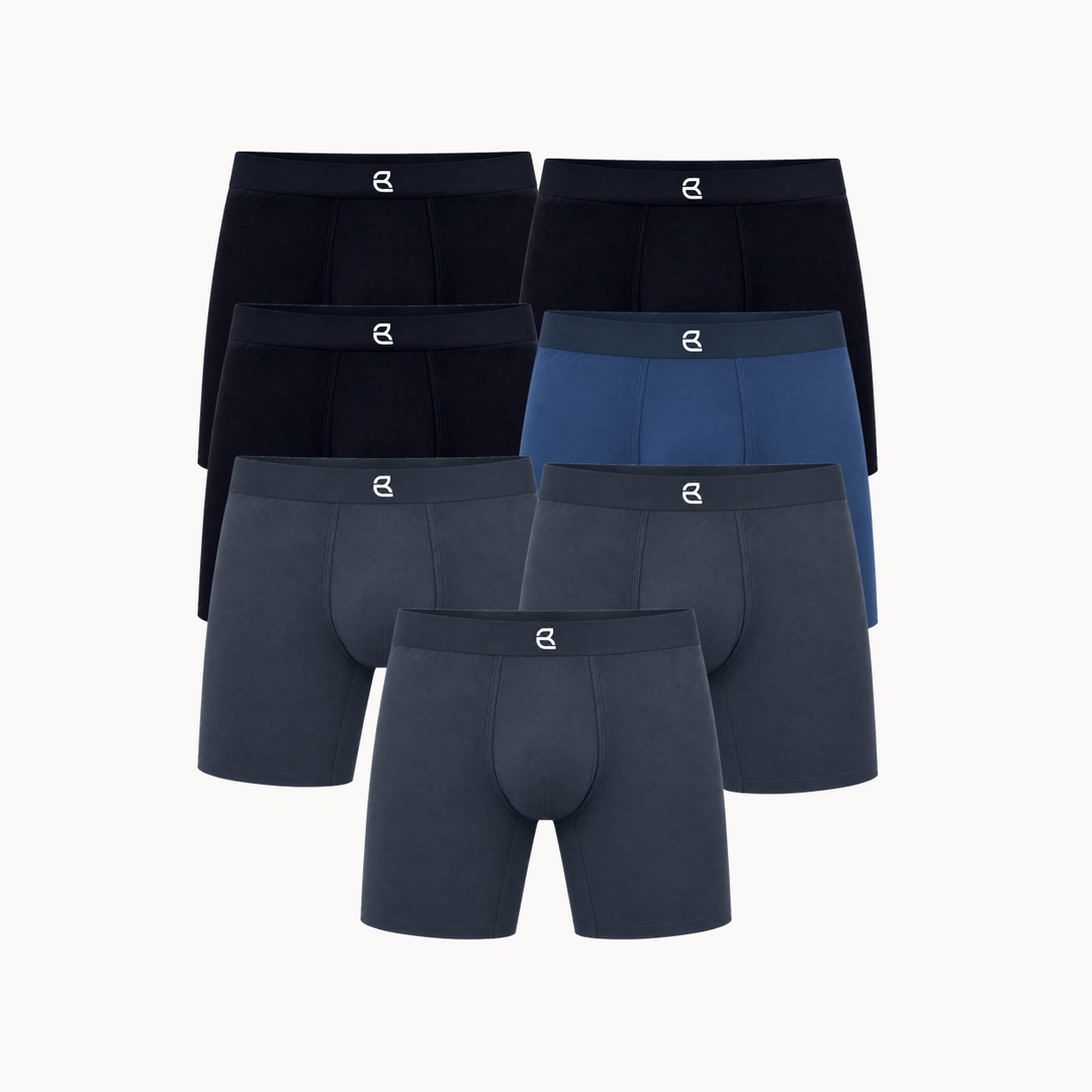 7-Pack Men’s Seamless Anti-Chafe Long Boxer Brief