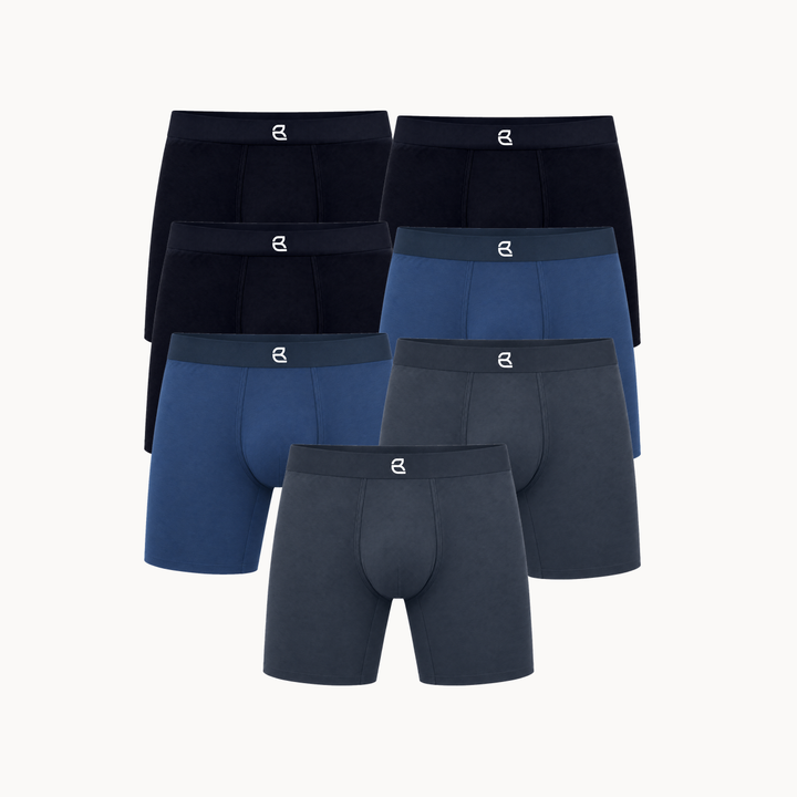 7-Pack Men’s Seamless Anti-Chafe Long Boxer Brief