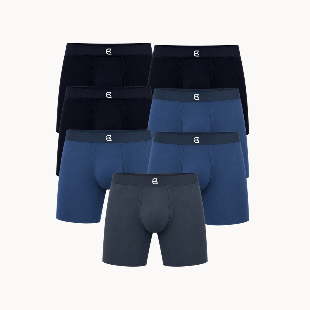 7-Pack Men’s Seamless Anti-Chafe Long Boxer Brief
