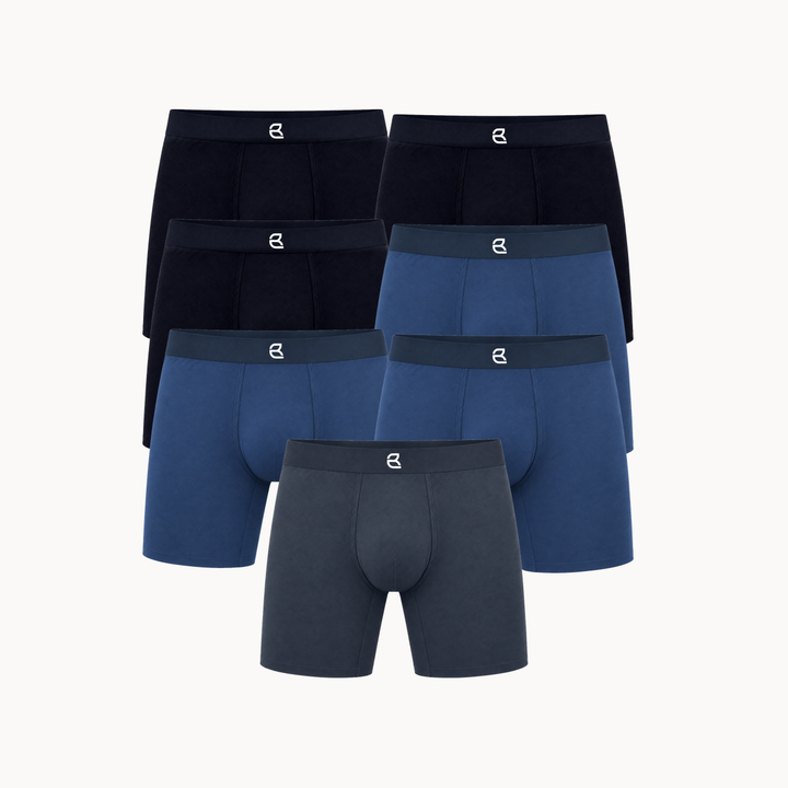 7-Pack Men’s Seamless Anti-Chafe Long Boxer Brief