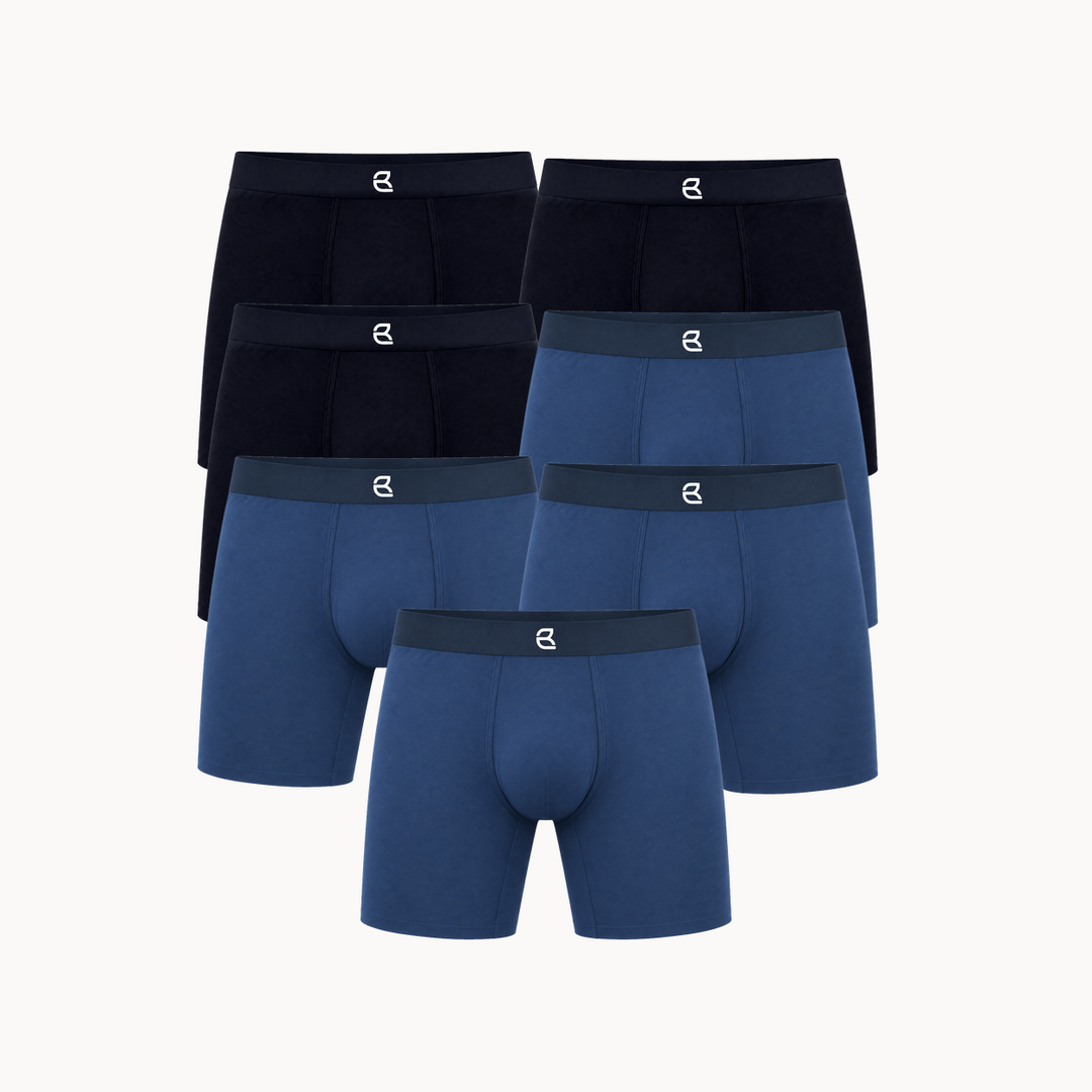 7-Pack Men’s Seamless Anti-Chafe Long Boxer Brief