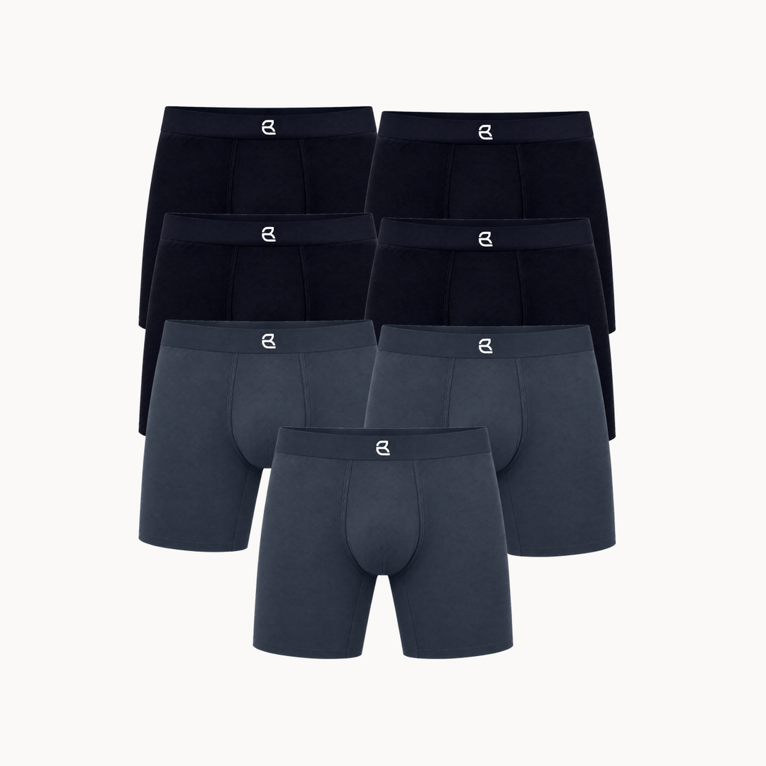 7-Pack Men’s Seamless Anti-Chafe Long Boxer Brief