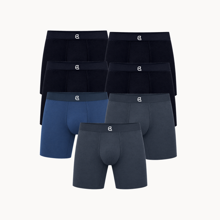 7-Pack Men’s Seamless Anti-Chafe Long Boxer Brief