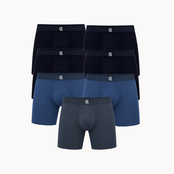 7-Pack Men’s Seamless Anti-Chafe Long Boxer Brief