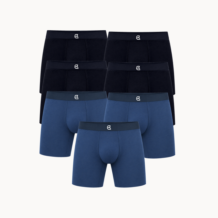 7-Pack Men’s Seamless Anti-Chafe Long Boxer Brief