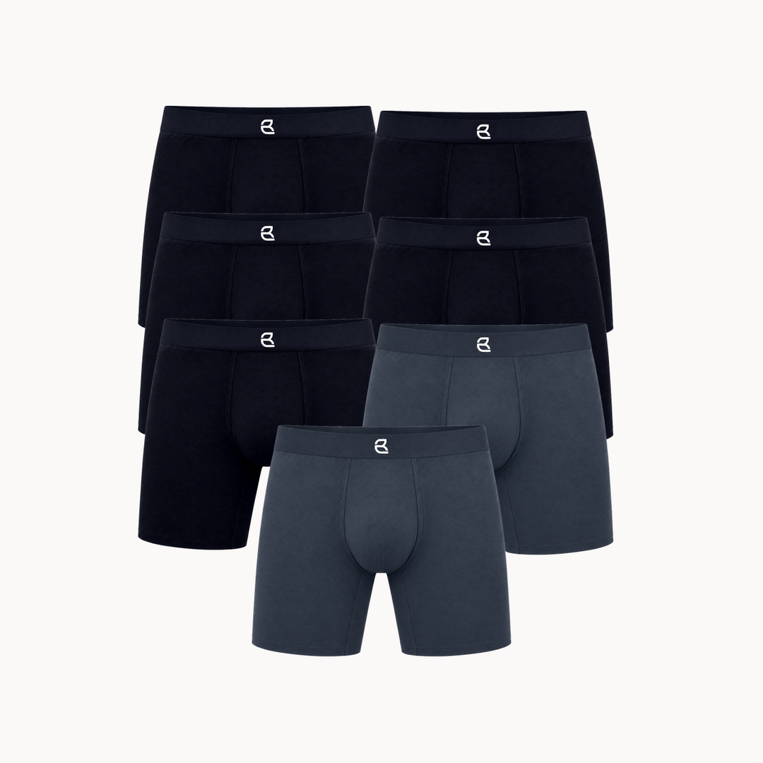 7-Pack Men’s Seamless Anti-Chafe Long Boxer Brief