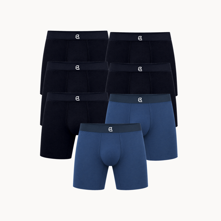 7-Pack Men’s Seamless Anti-Chafe Long Boxer Brief