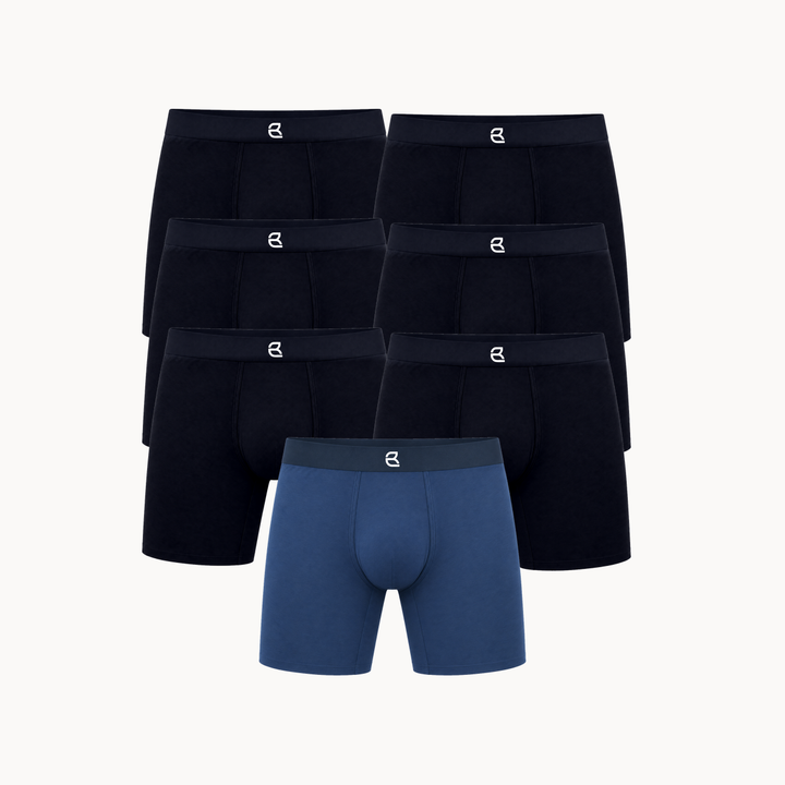 7-Pack Men’s Seamless Anti-Chafe Long Boxer Brief