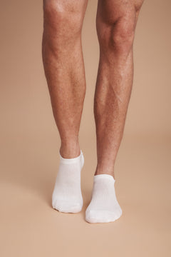 White men's antibacterial massage ankle socks