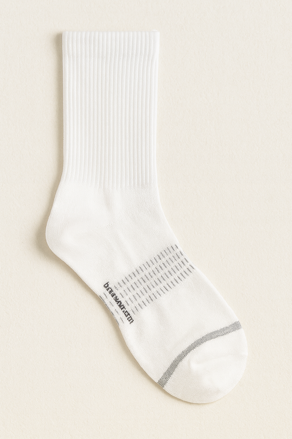 Breevar 3D Sports Crew Socks White