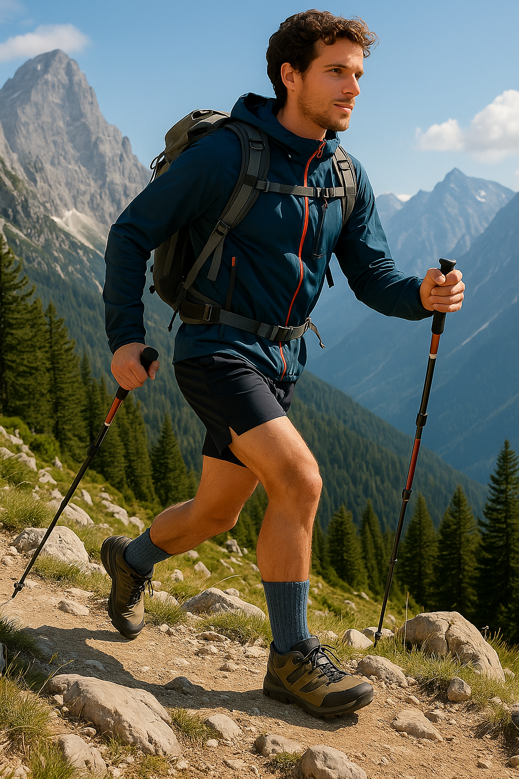 Breevar men's merino wool crew socks hiking socks