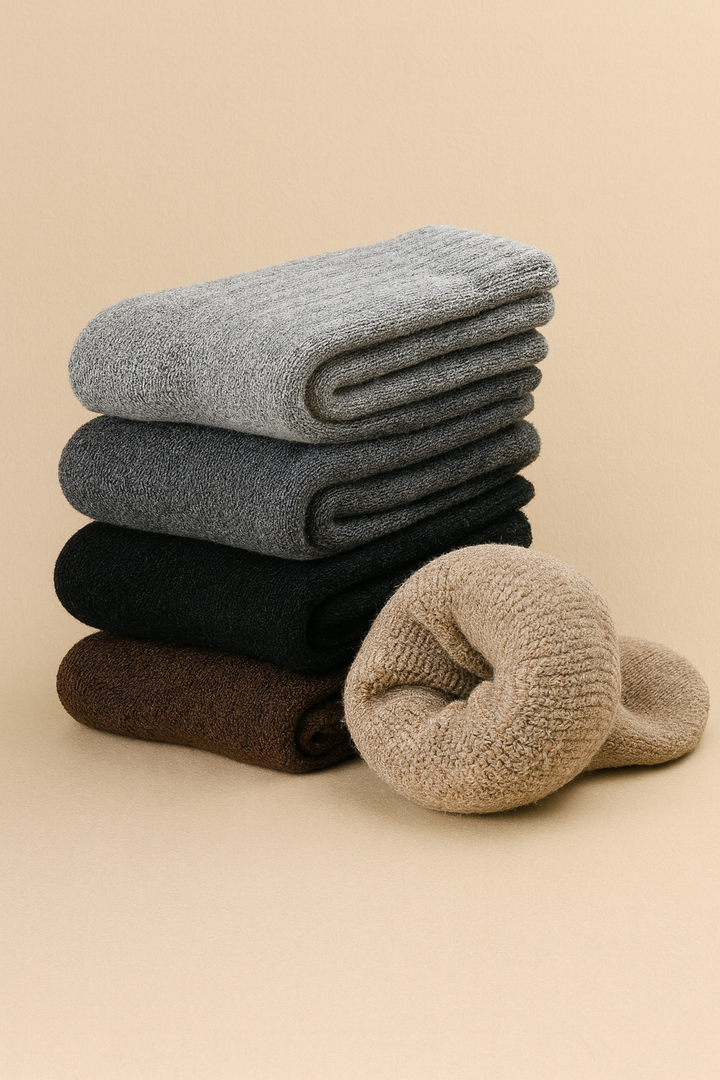 Breevar 5 Pairs Men’s Merino Wool Crew Socks