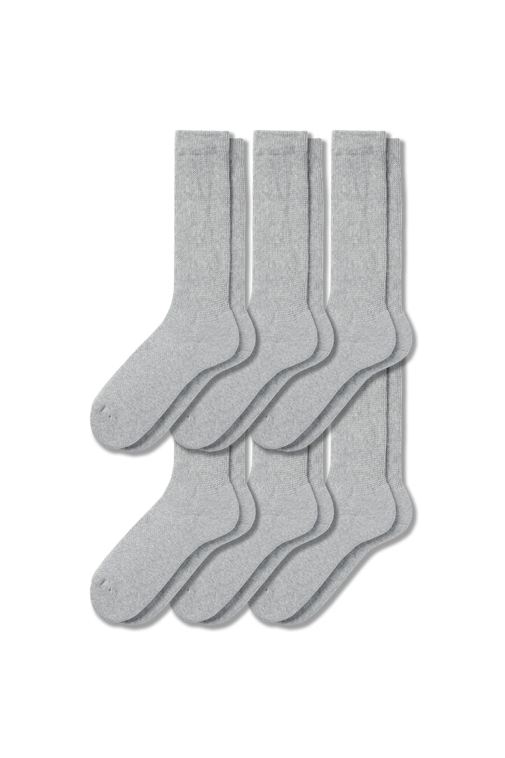 breevar diabetic socks 6 pack gray