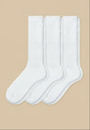 3-Pack of white men's diabetic non-binding socks