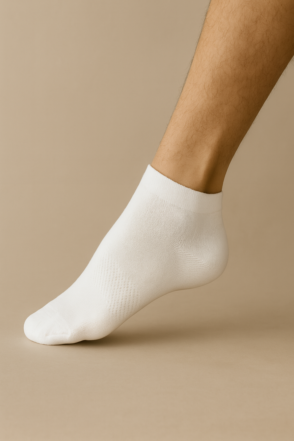 Breevar mens's antibacterial Massage Ankle Socks White