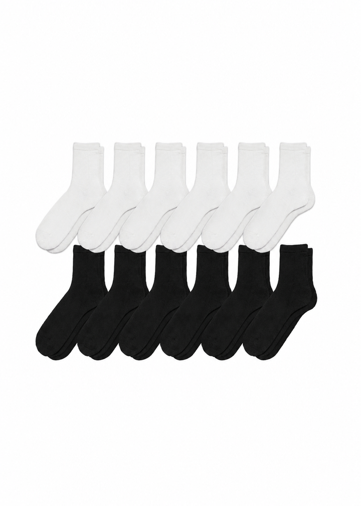 12-Pack Men's Hemp Crew Socks