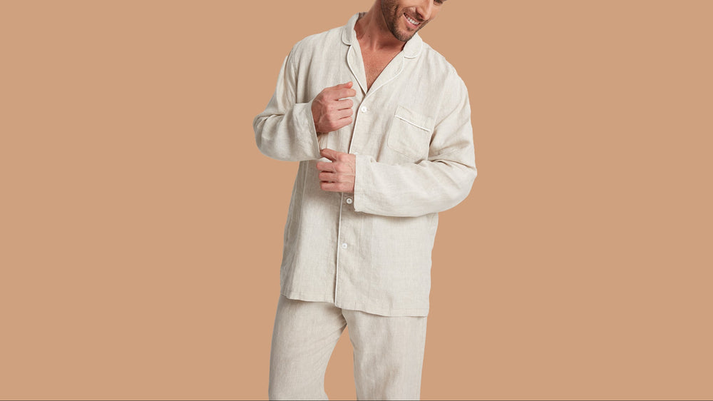 breevar men's hemp sleepwear pajamas