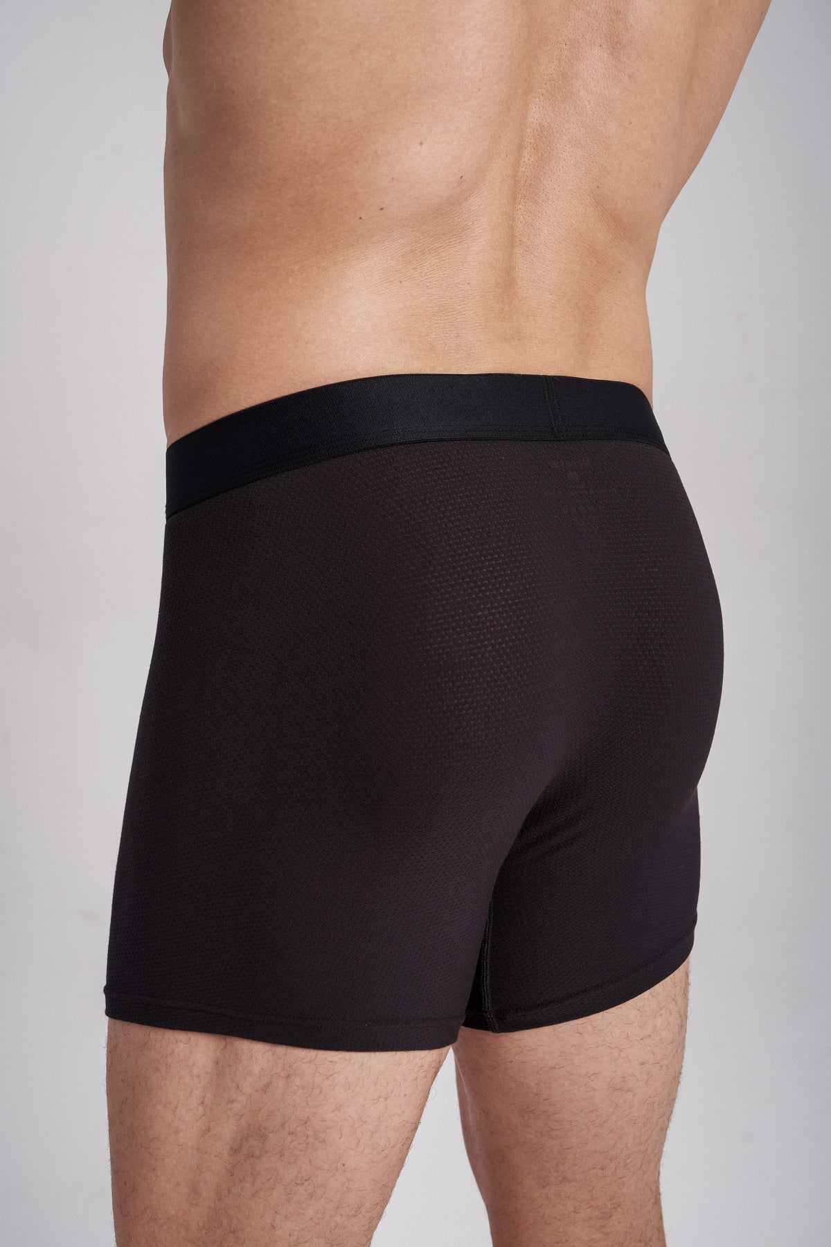 3-Pack Men's Mesh Modal All-Day 2nd Skin Boxer Brief — rear fit and smooth leg opening