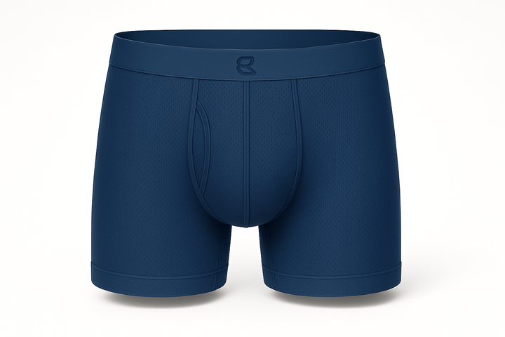 breevar mens mesh all-day boxer brief blue