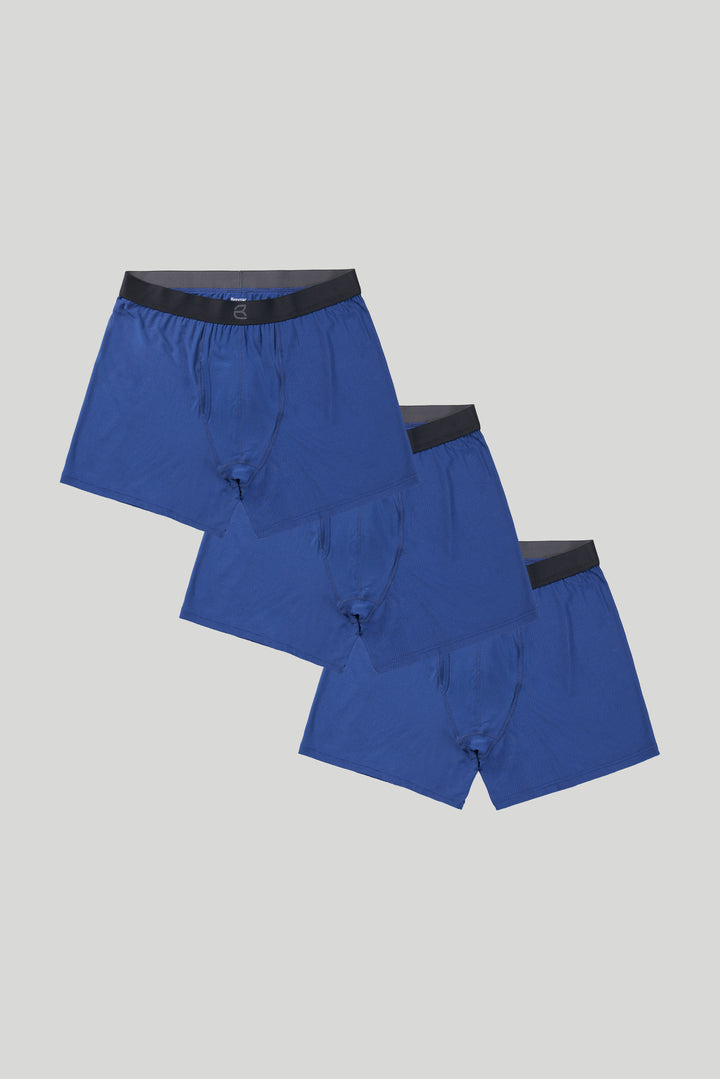 breevar mens mesh all-day boxer brief blue