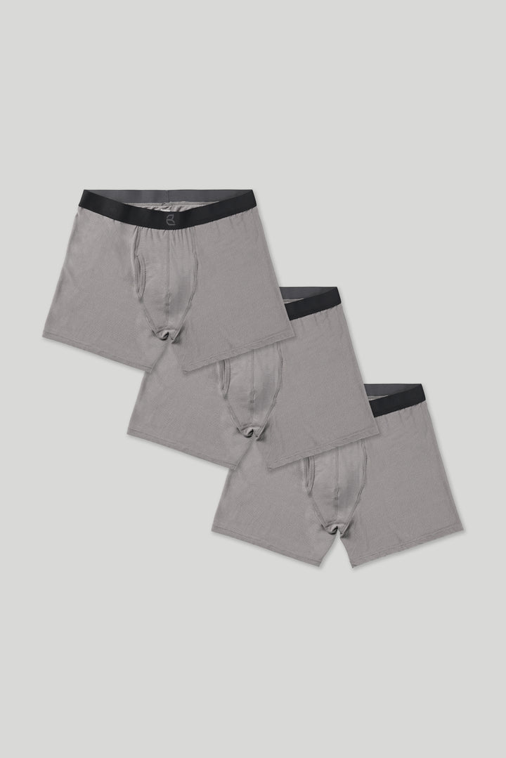 breevar mens mesh all-day boxer brief gray