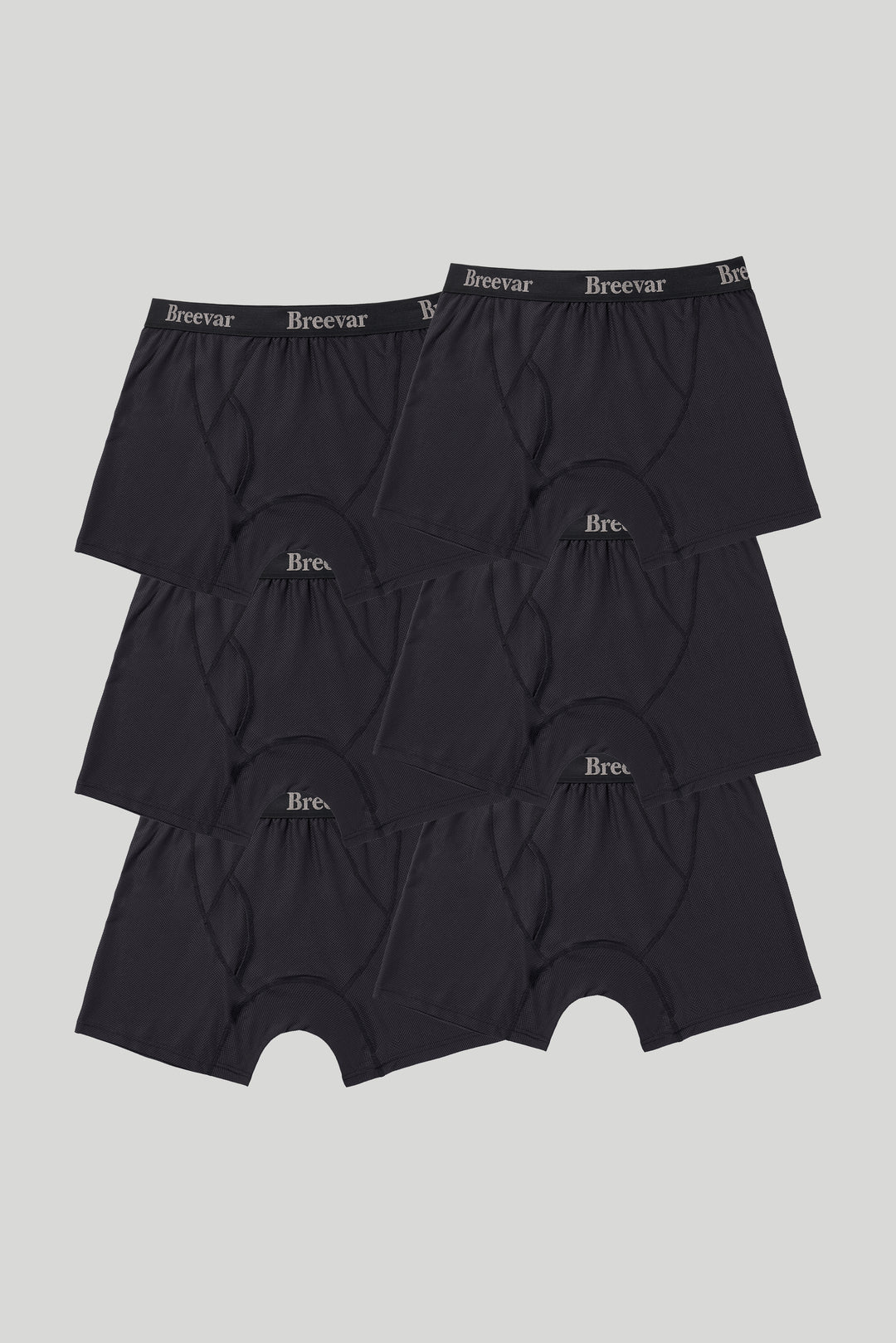 breevar men's mesh performance boxer brief black life style