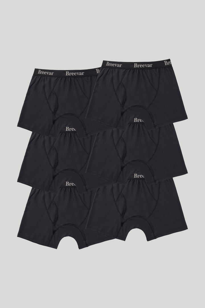 breevar men's mesh performance boxer brief black life style