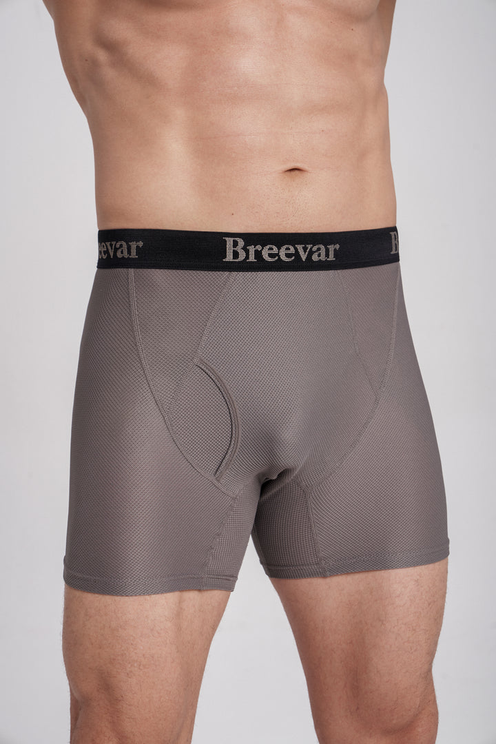 breevar men's mesh performance boxer brief black life style