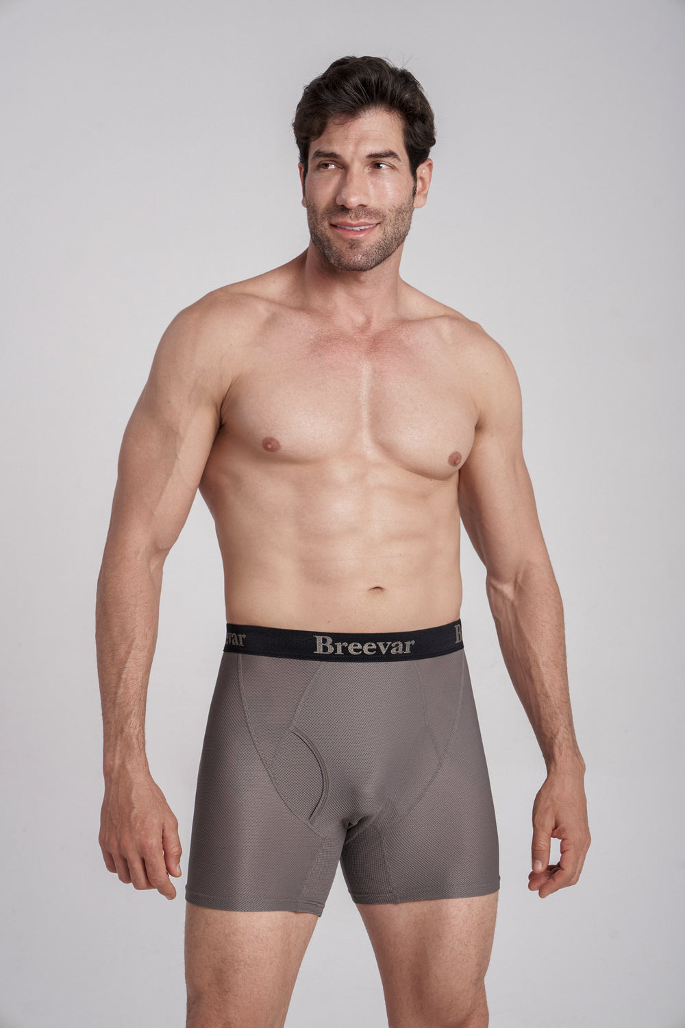 breevar men's mesh performance boxer brief black life style