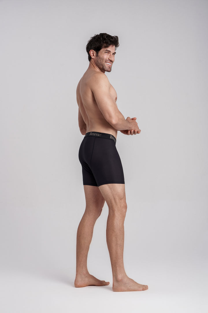 breevar men's mesh performance boxer brief black life style