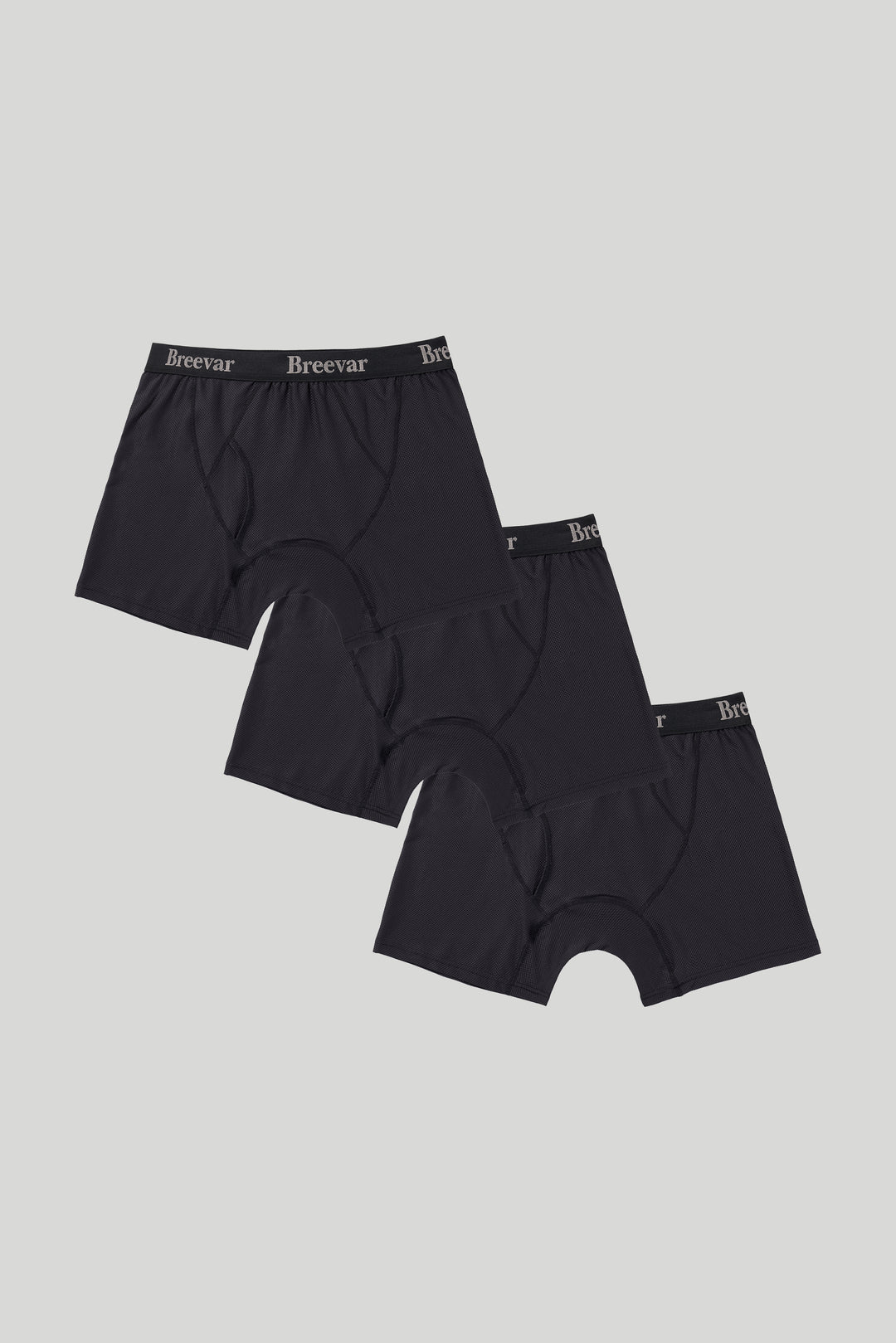 breevar men's mesh performance boxer brief black life style