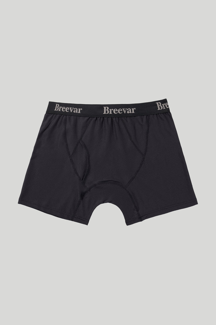 breevar men's mesh performance boxer brief black life style