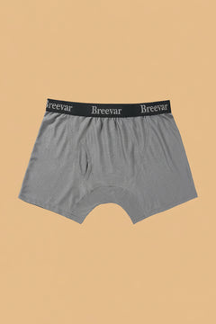 Men's gray mesh performance boxer brief