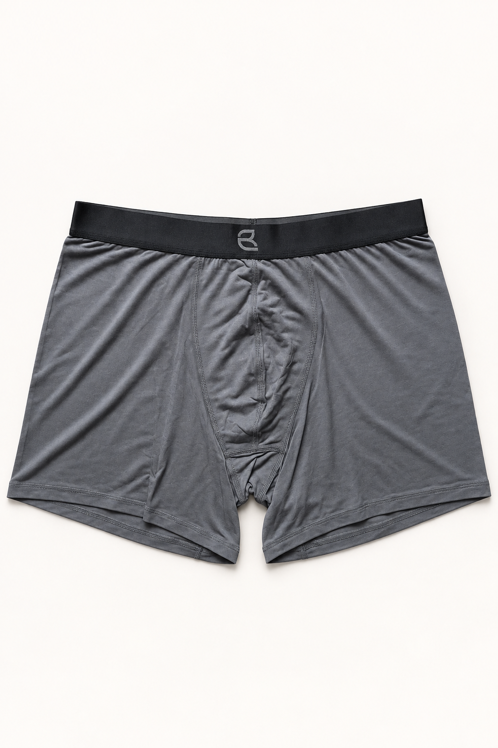 Front view of Breevar men's modal boxer briefs in Dark Gray