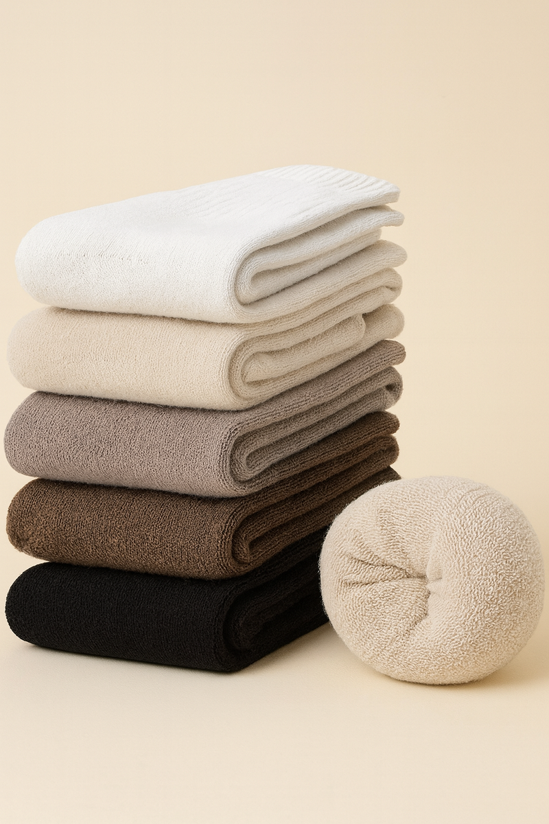 breevar merino wool women's crew socks 5 pack