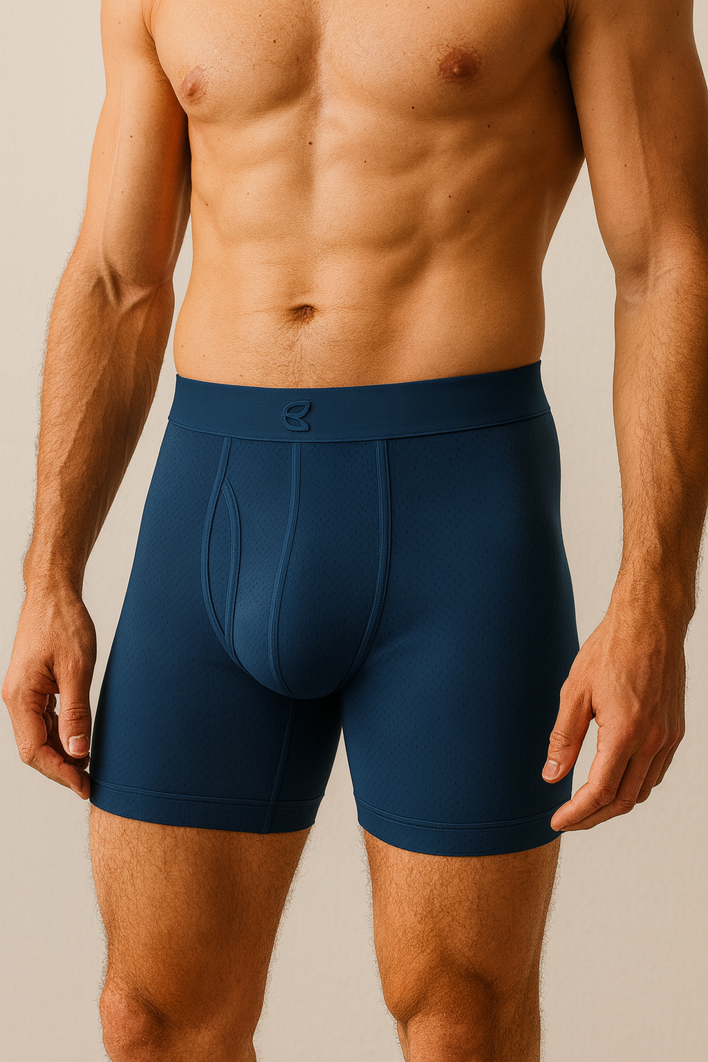 breevar mesh modal all day boxer brief blue