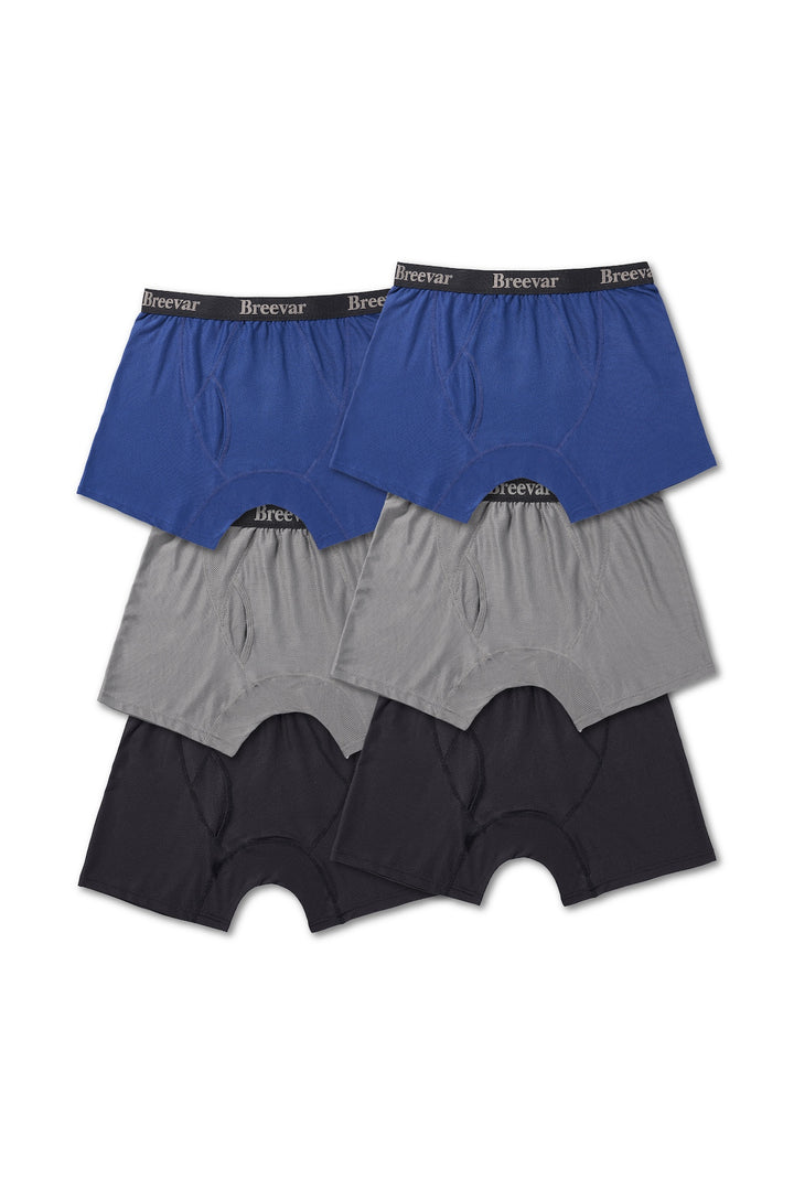 6-Pack Men's Mesh Performance Quick Dry Boxer Brief