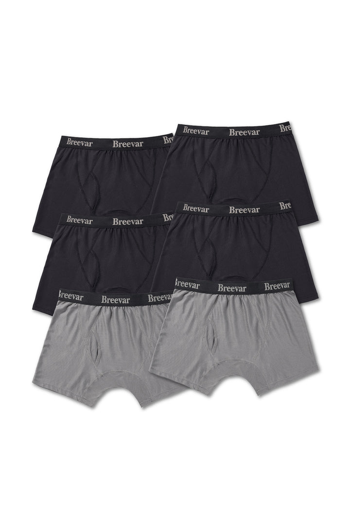 6-Pack Men's Mesh Performance Quick Dry Boxer Brief