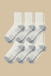 6-pack of men's crew socks with relaxed cuff and non-slip grip