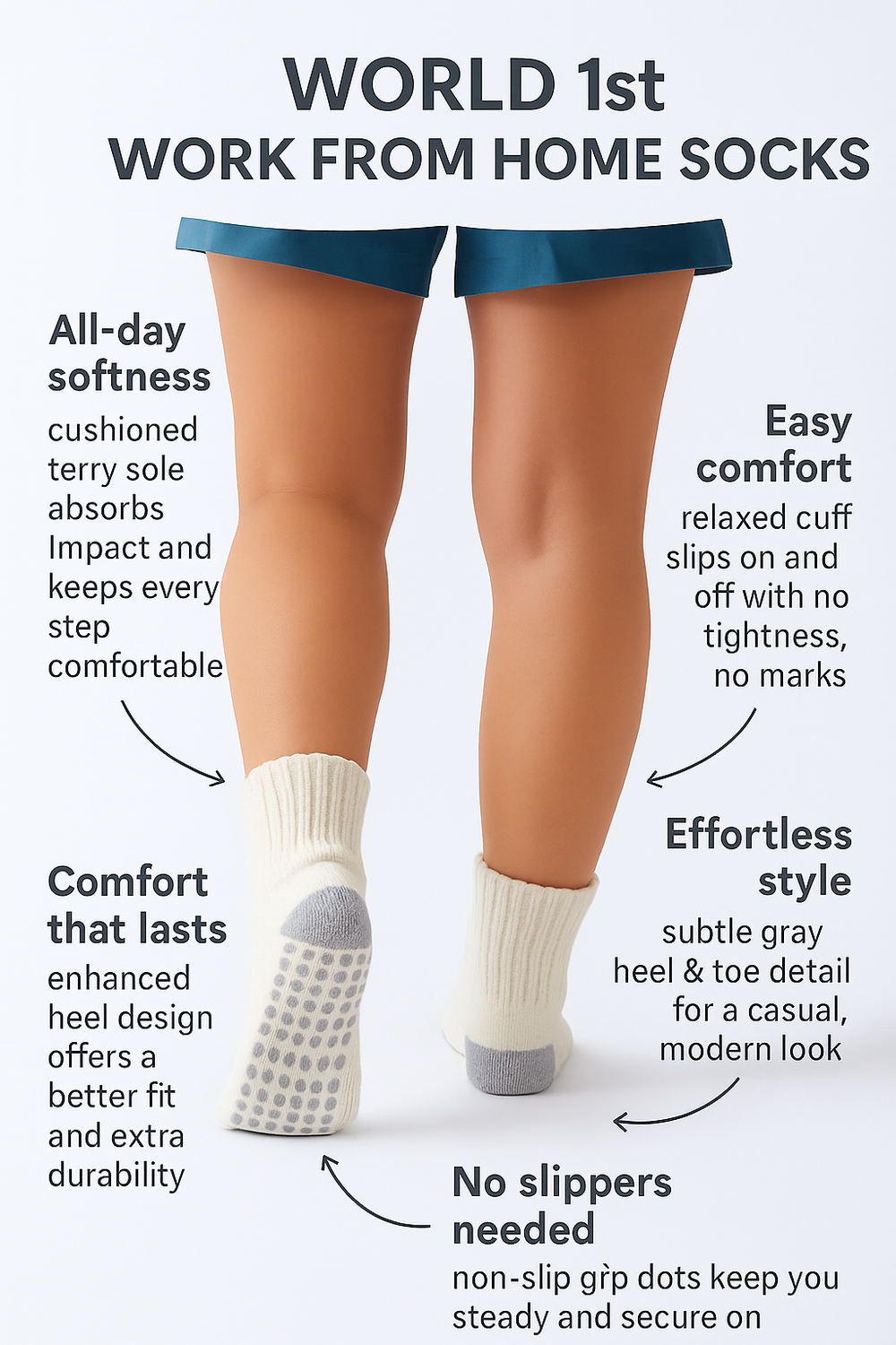 breevar women's work from home socks features