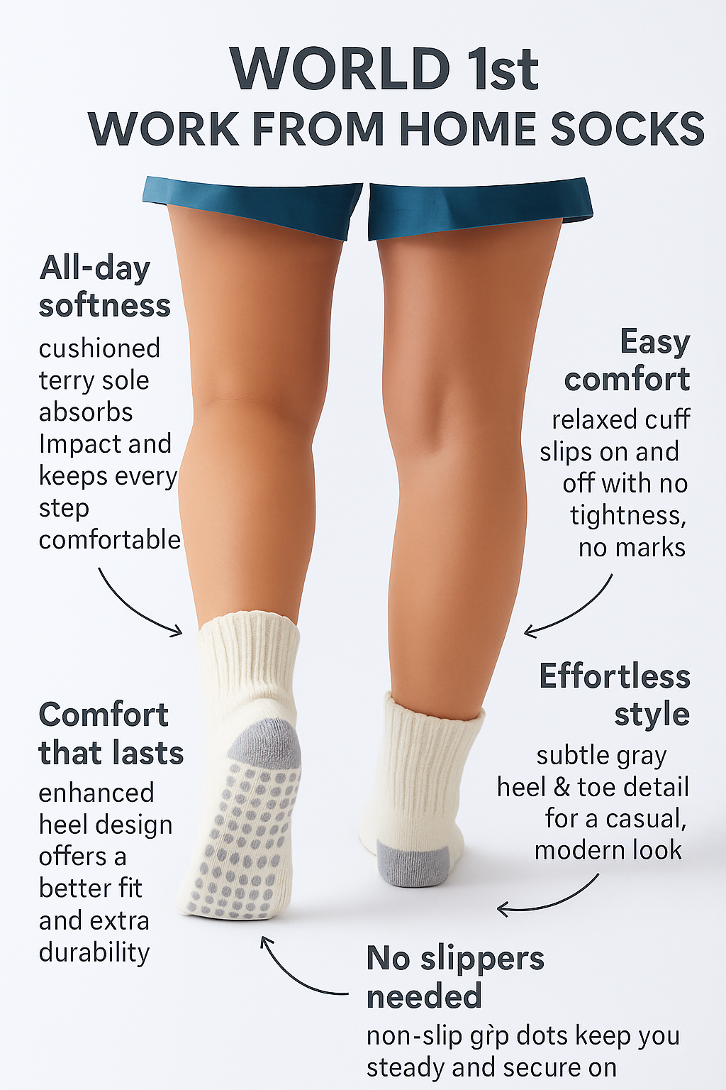 breevar women's work from home socks features