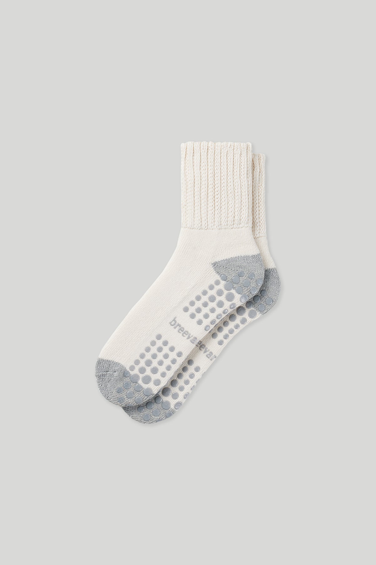 12-Pack Men's Work From Home Crew Socks with Relaxed Cuff and Non-Slip Grip — silicone grip pattern on sole