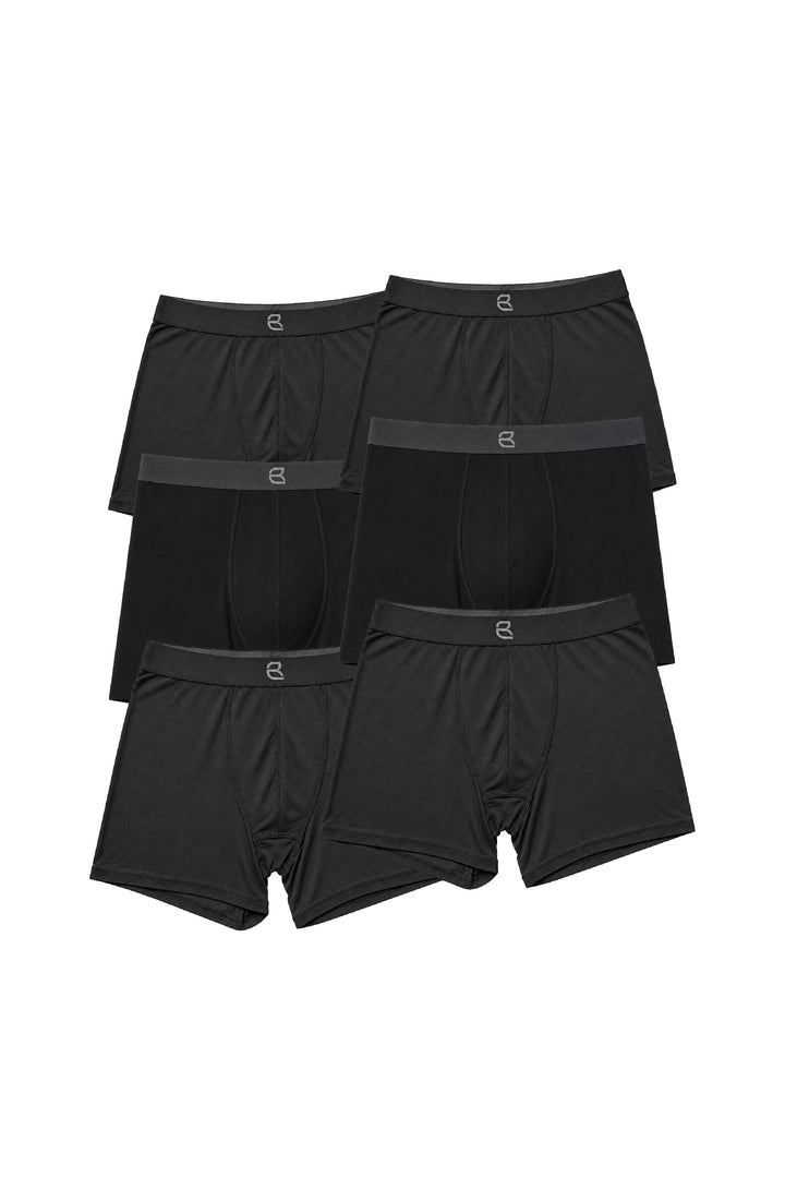 6-Pack Men's Modal Boxer Briefs – Ultra-Soft & Breathable Modal Underwear (60s Fine Yarn) | S–2XL