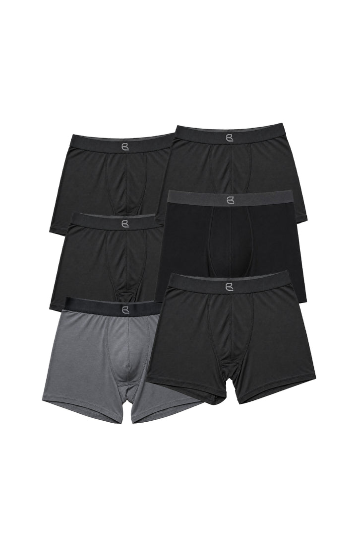 6-Pack Men's Modal Boxer Briefs – Ultra-Soft & Breathable Modal Underwear (60s Fine Yarn) | S–2XL