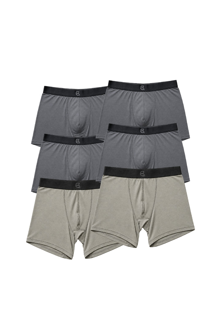 6-Pack Men's Modal Boxer Briefs – Ultra-Soft & Breathable Modal Underwear (60s Fine Yarn) | S–2XL