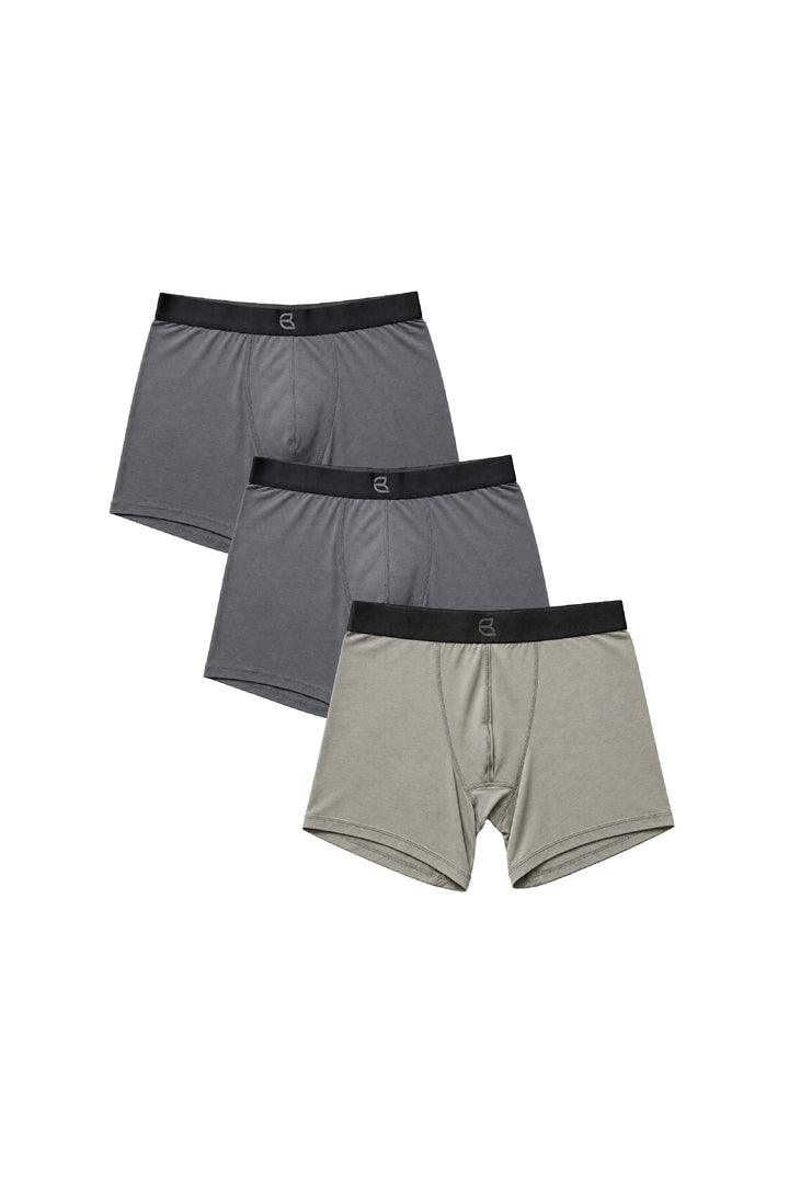 3-Pack Men's Modal Boxer Briefs – Ultra-Soft & Breathable Modal Underwear (60s Fine Yarn) | S–2XL